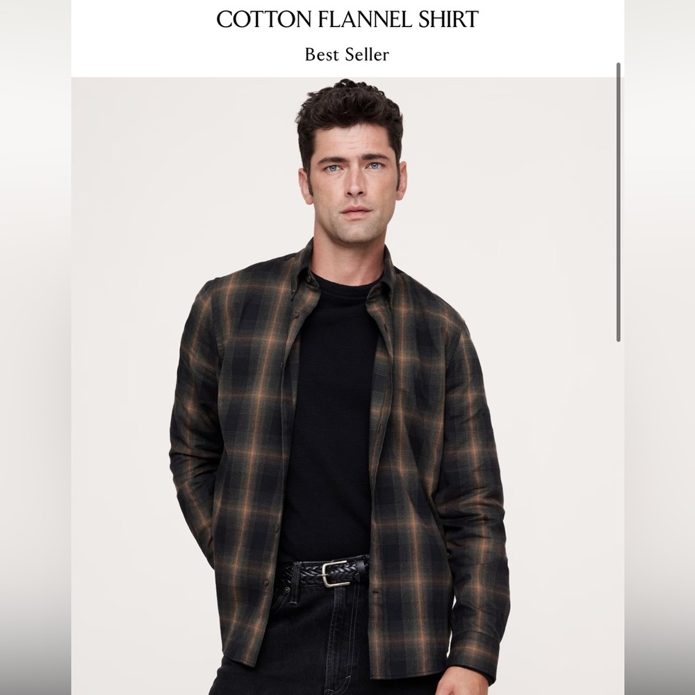 Banana Republic -  COTTON FLANNEL SHIRT